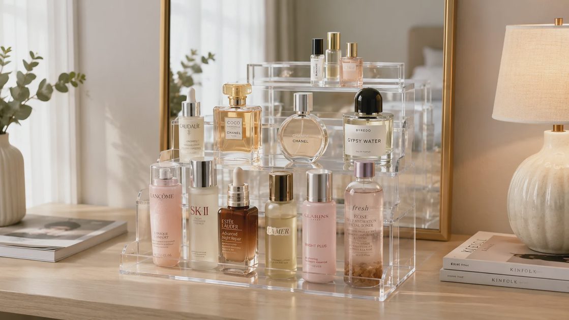 Acrylic Display Risers: A Practical Vanity Organizer for Everyday Perfume Collections