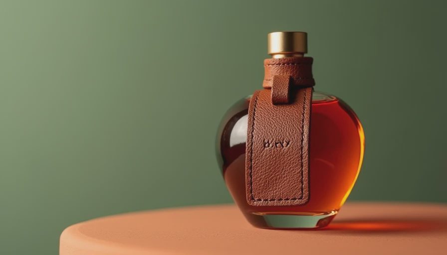 Visual context for leathery perfumes for men