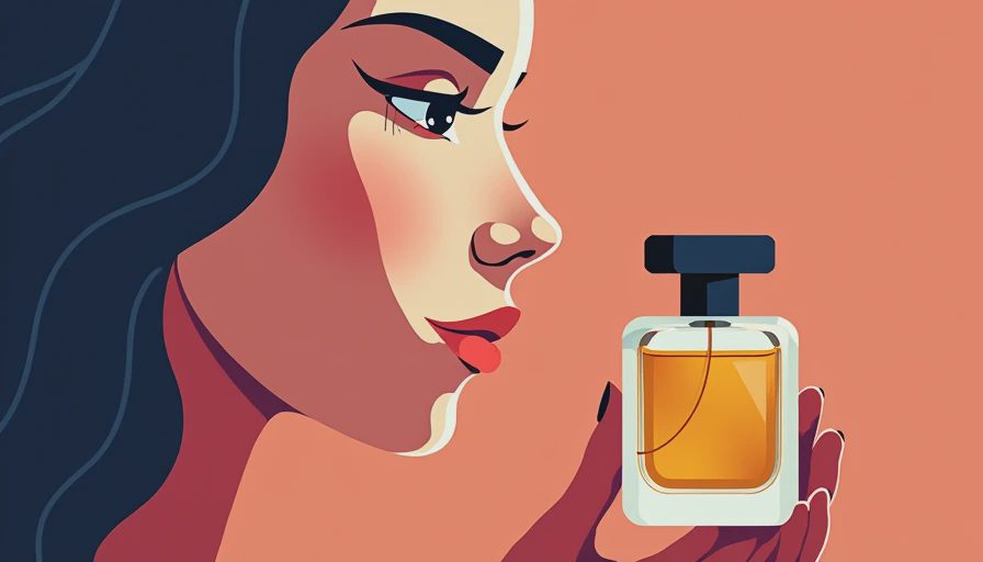 Illustration for amber in perfume